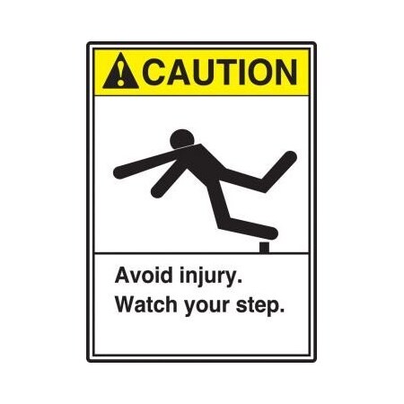 Accuform Caution Sign, MRTF601VA MRTF601VA